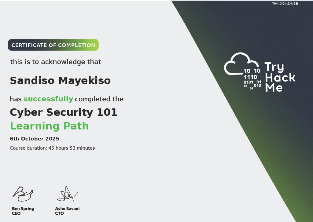 TryHackMe Cyber 101